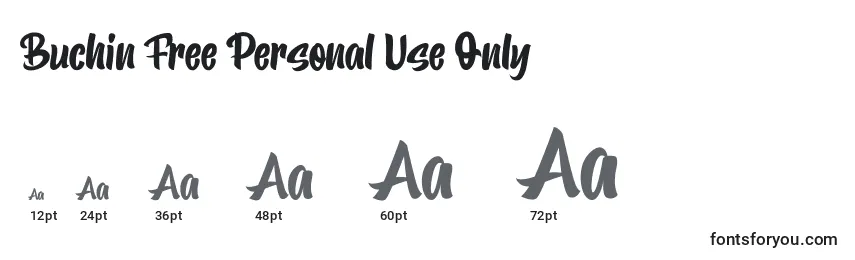 Buchin Free Personal Use Only Font Sizes