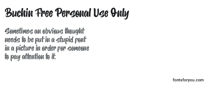 Buchin Free Personal Use Only-fontti