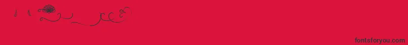 Budapest Swashes Font – Black Fonts on Red Background