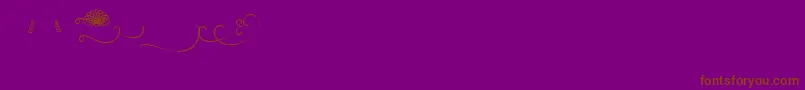 Budapest Swashes Font – Brown Fonts on Purple Background