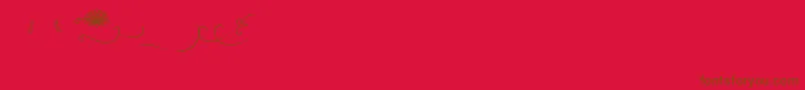 Budapest Swashes Font – Brown Fonts on Red Background