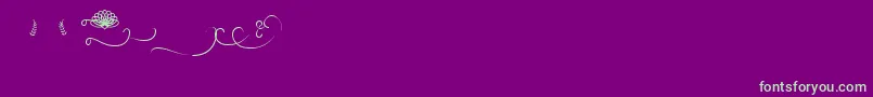Budapest Swashes Font – Green Fonts on Purple Background