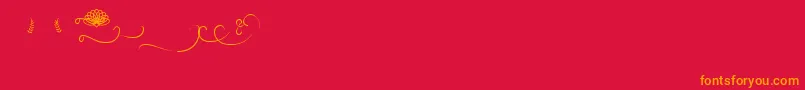 Budapest Swashes Font – Orange Fonts on Red Background