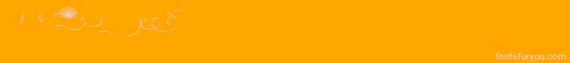 Budapest Swashes Font – Pink Fonts on Orange Background