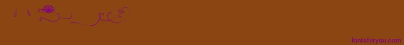 Budapest Swashes Font – Purple Fonts on Brown Background