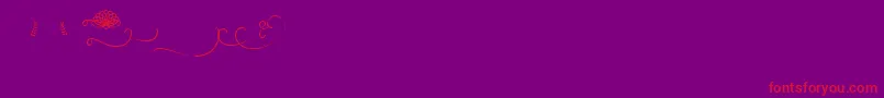 Budapest Swashes Font – Red Fonts on Purple Background