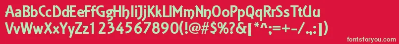 Estelle Font – Green Fonts on Red Background