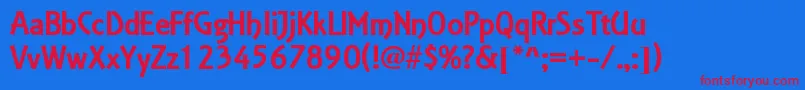 Estelle Font – Red Fonts on Blue Background