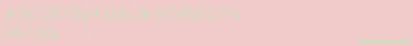 Budaphest Font – Green Fonts on Pink Background