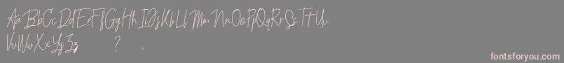 Budaphest-Schriftart – Rosa Schriften auf grauem Hintergrund