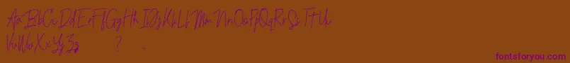 Шрифт Budaphest – фиолетовые шрифты на коричневом фоне
