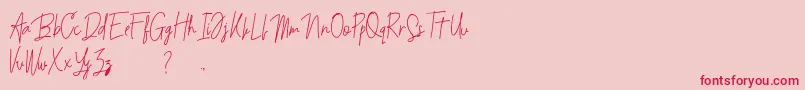 Budaphest Font – Red Fonts on Pink Background