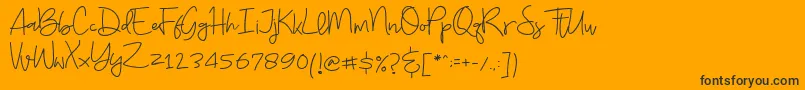 Budayut Font – Black Fonts on Orange Background