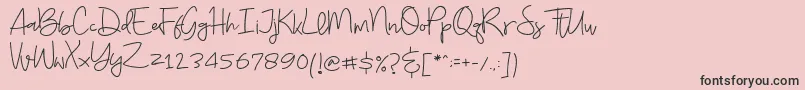 Budayut-Schriftart – Schwarze Schriften auf rosa Hintergrund