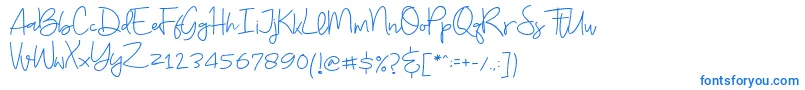Шрифт Budayut – синие шрифты на белом фоне
