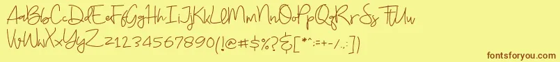 Budayut Font – Brown Fonts on Yellow Background
