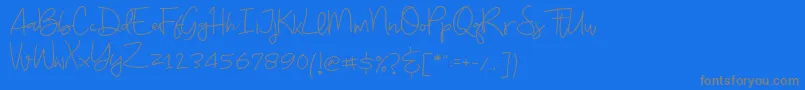 Weitere Informationen zur Budayut-Schriftart Budayut-Schriftart – Graue Schriften auf blauem Hintergrund
