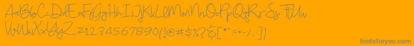 Шрифт Budayut – серые шрифты на оранжевом фоне