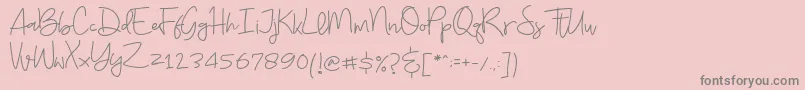 フォントBudayut – ピンクの背景に灰色の文字