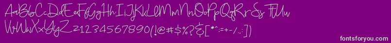 Budayut Font – Green Fonts on Purple Background