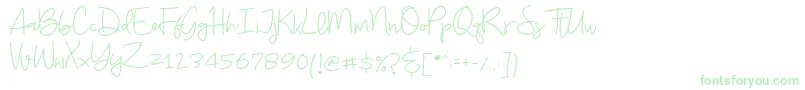 Budayut Font – Green Fonts on White Background