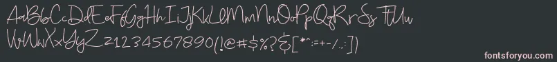 Budayut Font – Pink Fonts on Black Background