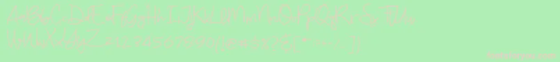 Budayut Font – Pink Fonts on Green Background