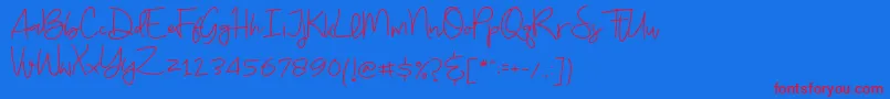 Шрифт Budayut – красные шрифты на синем фоне