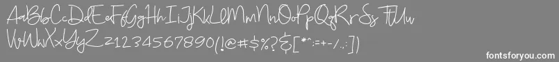 Budayut Font – White Fonts on Gray Background