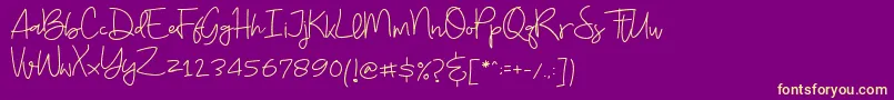 Budayut Font – Yellow Fonts on Purple Background
