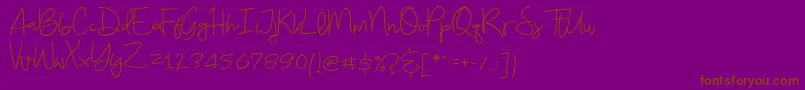 Budayut Font – Brown Fonts on Purple Background