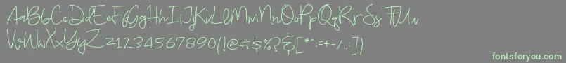 Budayut Font – Green Fonts on Gray Background