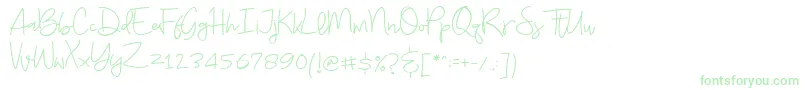 Budayut Font – Green Fonts on White Background