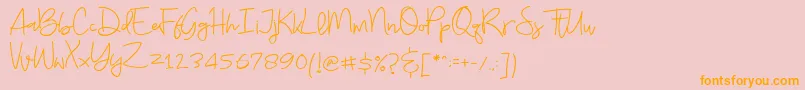 Budayut Font – Orange Fonts on Pink Background
