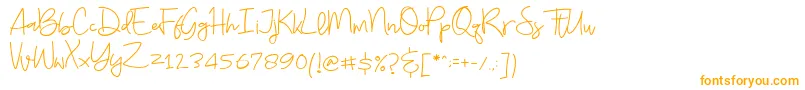Budayut Font – Orange Fonts on White Background