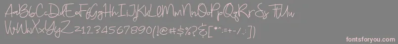 Budayut Font – Pink Fonts on Gray Background