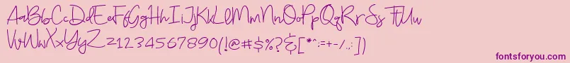 Budayut Font – Purple Fonts on Pink Background