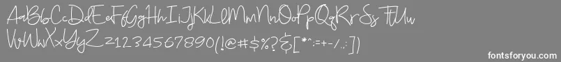 Budayut Font – White Fonts on Gray Background