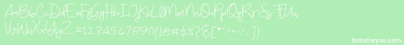 Budayut Font – White Fonts on Green Background