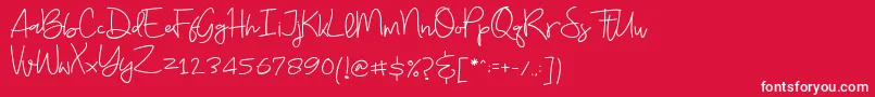 Budayut Font – White Fonts on Red Background
