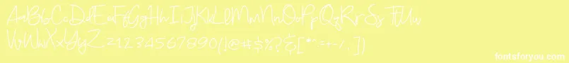 Budayut Font – White Fonts on Yellow Background