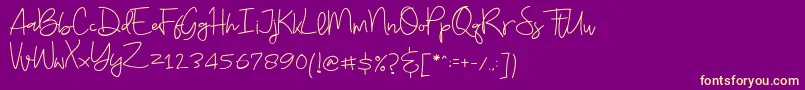 Budayut Font – Yellow Fonts on Purple Background