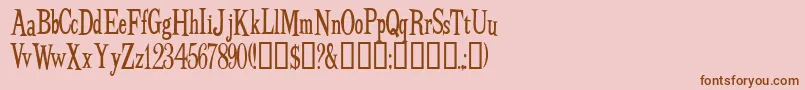 Budbn    Font – Brown Fonts on Pink Background