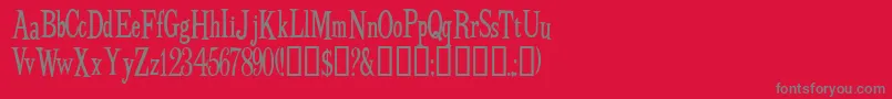 Budbn    Font – Gray Fonts on Red Background