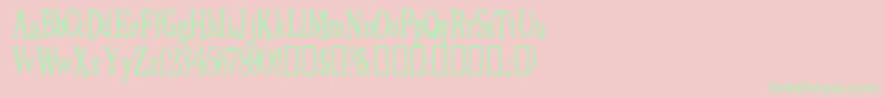 Budbn    Font – Green Fonts on Pink Background