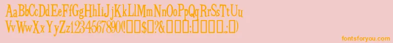 Budbn    Font – Orange Fonts on Pink Background