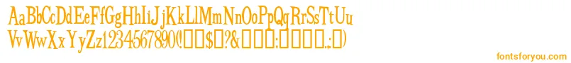 Budbn    Font – Orange Fonts on White Background