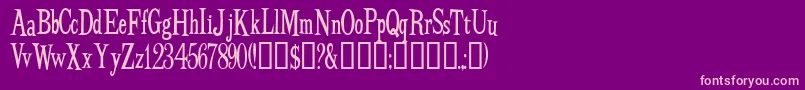 Budbn    Font – Pink Fonts on Purple Background