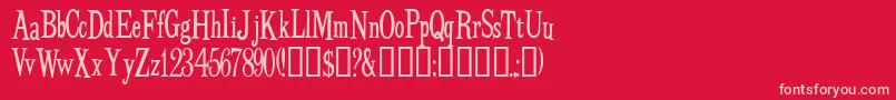 Budbn    Font – Pink Fonts on Red Background