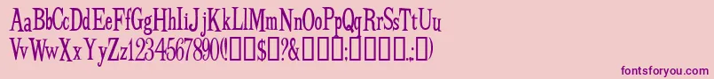 Budbn    Font – Purple Fonts on Pink Background